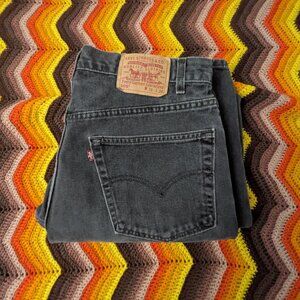 36x32 Levis 505 Jeans Vintage 90s USA Made Faded Black Denim Regular Fit h158